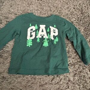 GAP Kids Forest Green Long Sleeve Tee